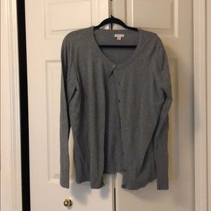 Gray cardigan